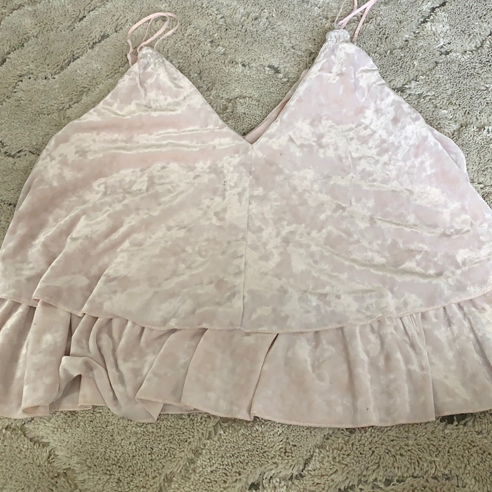 Velvet layered tank top